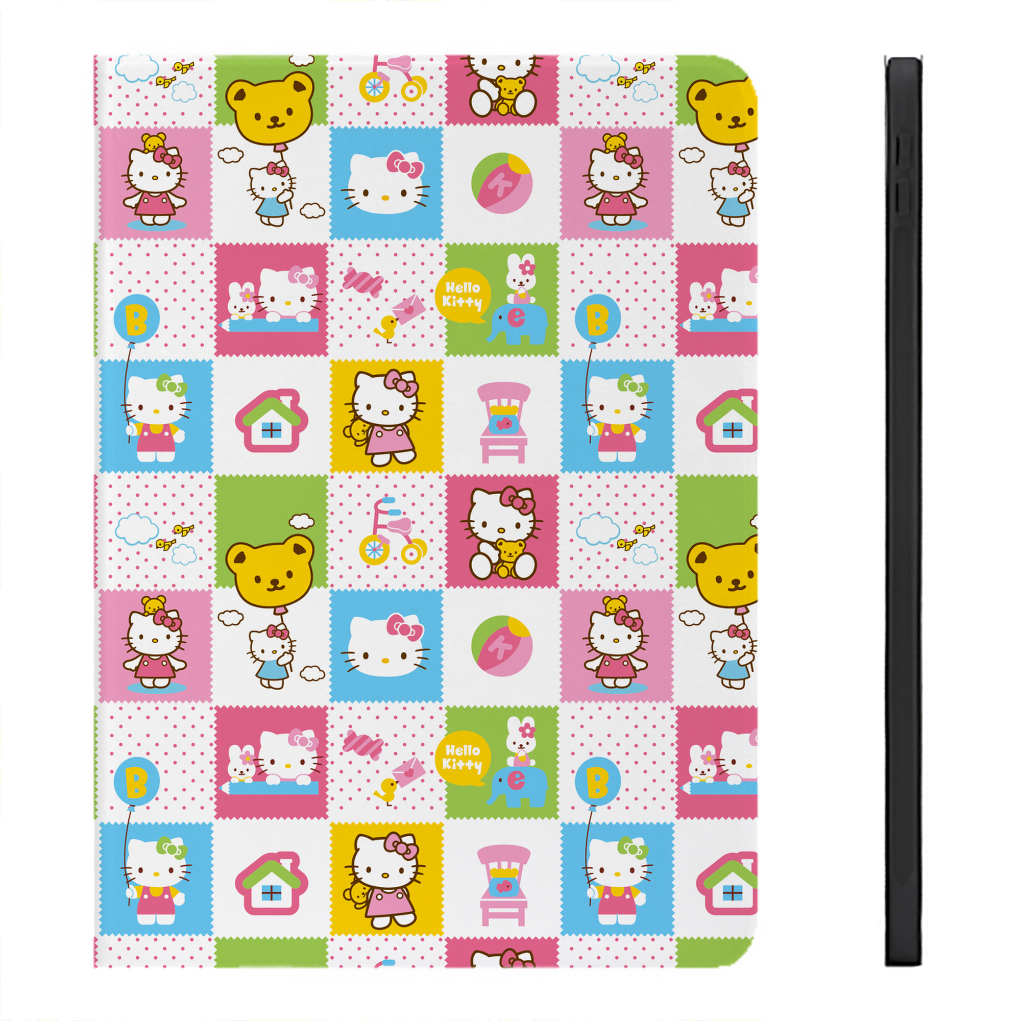 （画像用） Hello Kitty ハローキティ IPadケース ペンホルダー付き ブックスタイルデザイン